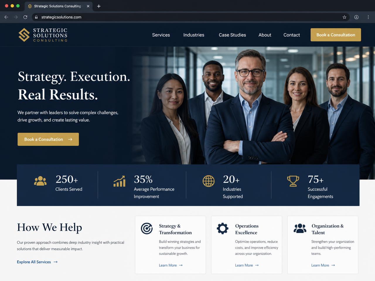 Corporate Website Demo designed by Ecom Pro Associates — Strategic Solutions
